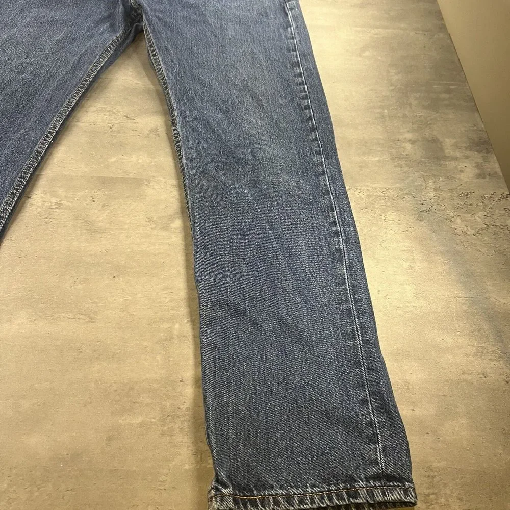 Levi's 505 Blue Jeans 38x34 Fit 38x33 Faded Denim Regular‎ Straight Fit Medium